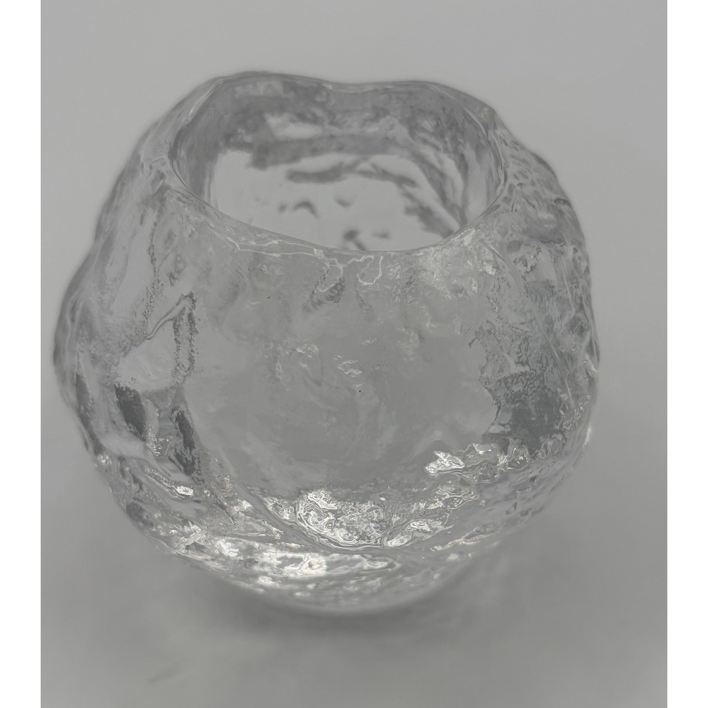 Vintage KOSTA BODA SWEDEN SNOWBALL VOTIVE CANDLE HOLDER